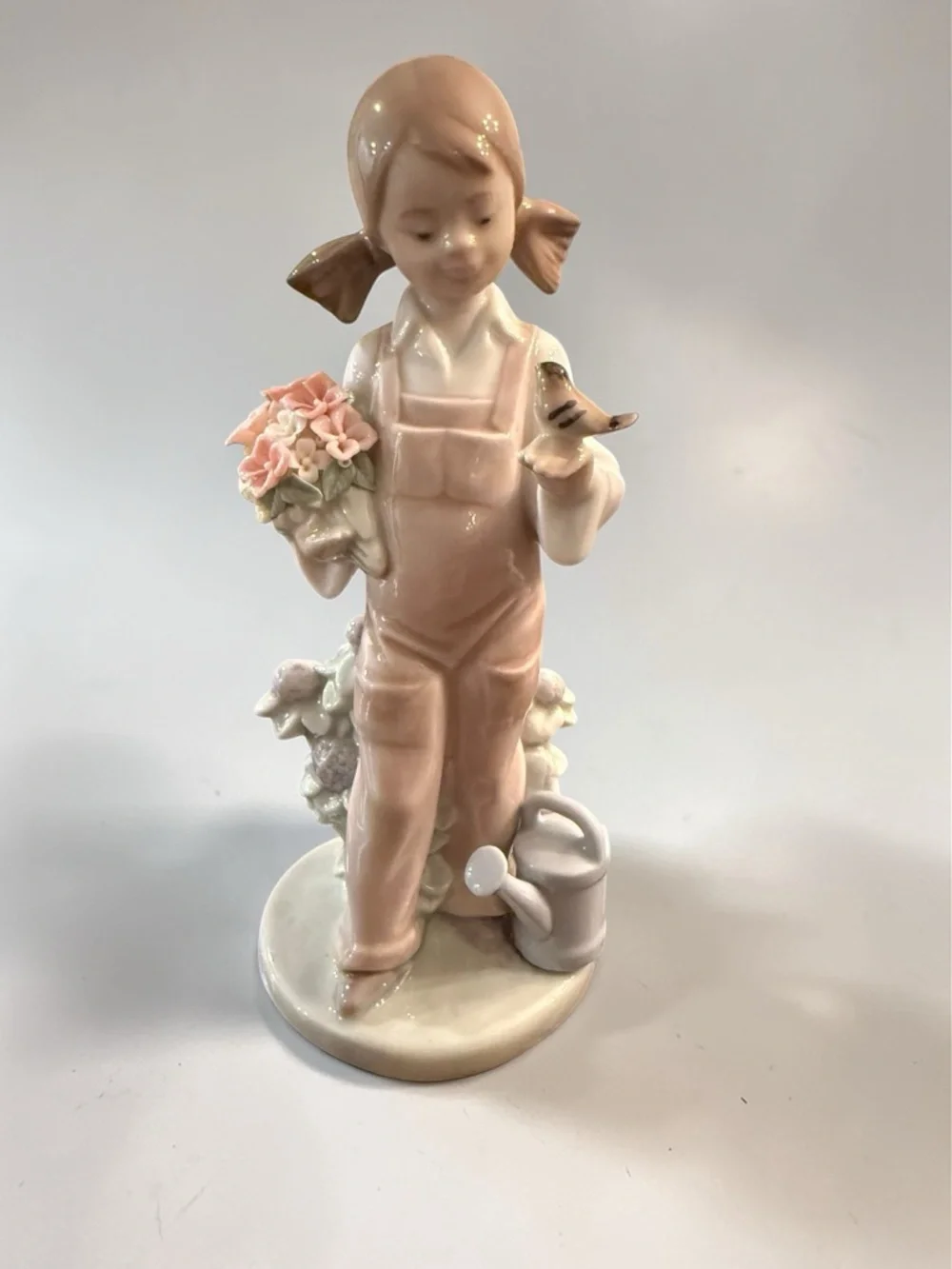 Authentic Retired LLADRO #5217 "Spring" Girl with Bird & Flowers - Picture 1 of 7